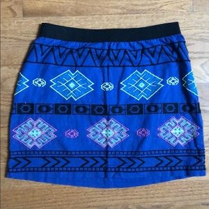 American Eagle Tribal Print Mini Skirt